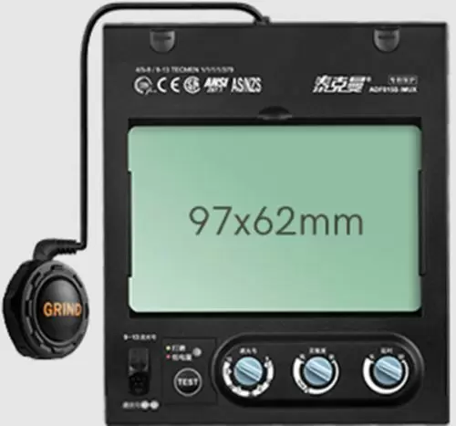 Сварочная маска с автоматическим светофильтром Tecmen ADF - 815S TM16 черная (внешн. кнопка зачистки)