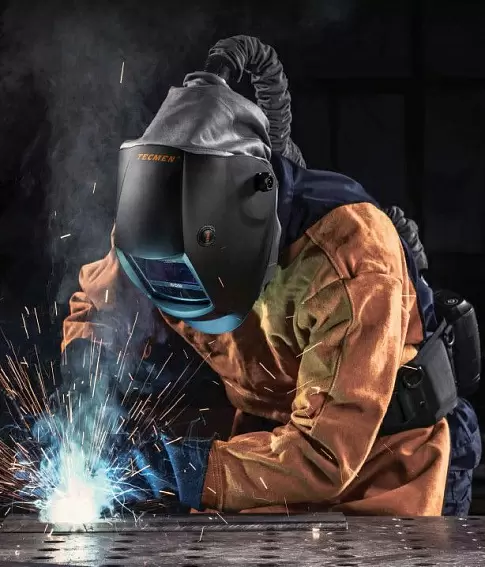 Сварочная маска Tecmen ADF 815S TM16 черная с PAPR (внешн. кнопка зачистки)