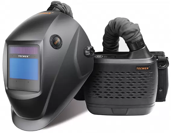 Сварочная маска Tecmen ADF 815S TM16 черная с PAPR (внешн. кнопка зачистки)