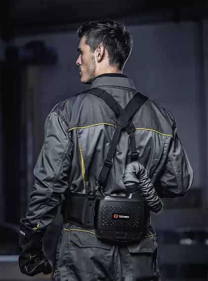 Сварочная маска Tecmen ADF 815S TM16 черная с PAPR (внешн. кнопка зачистки)